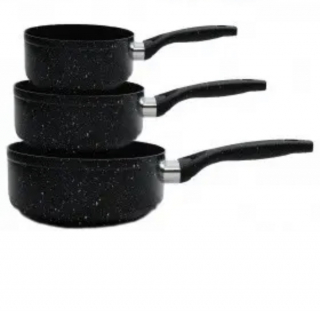 Набiр cотейникiв гранітне антипригарне покриття Стон V 1 / 1.3 / 2 л Ø 14 / 16 / 18 см ( 3 шт )